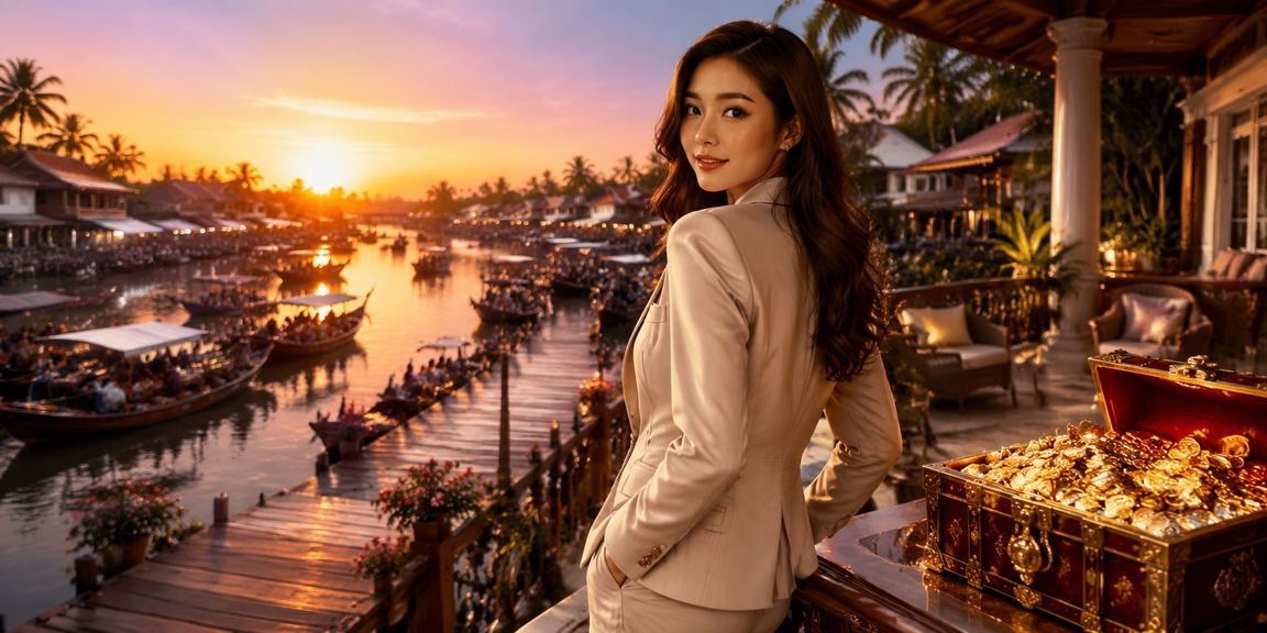 Khung cảnh bãi biển Cần Thơ với máy chơi slot trong đêm