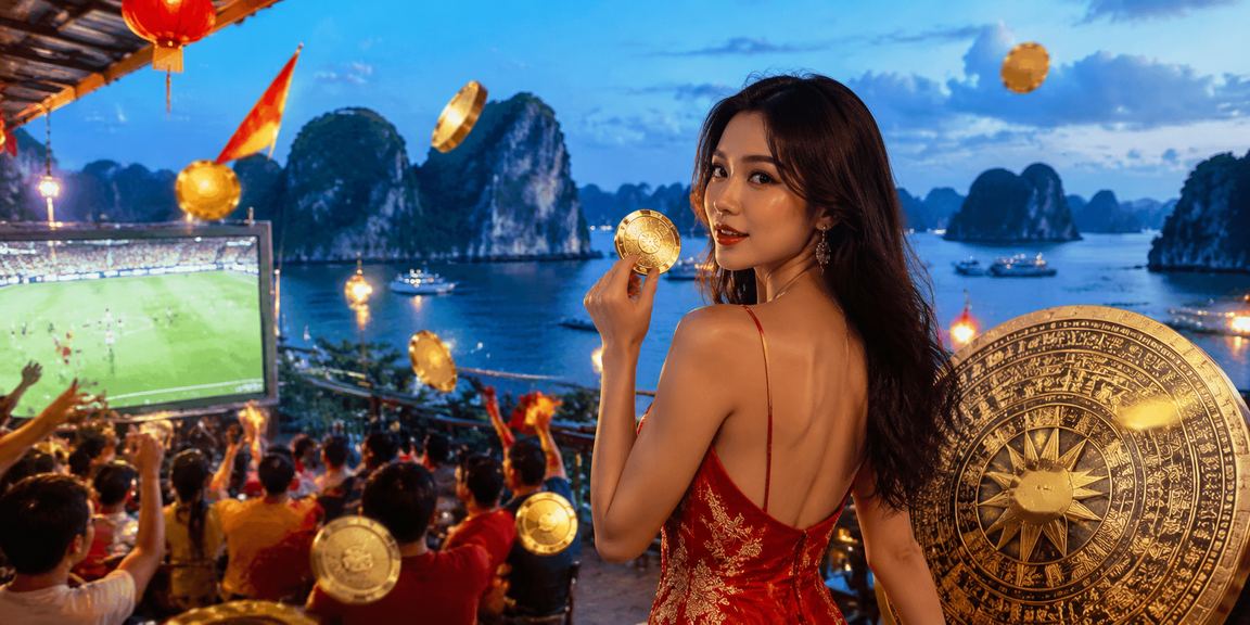 Cảnh biển Hạ Long yên bình với ánh sáng hoàng hôn